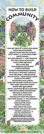 How to Build Community Art Poster Print, 12x36